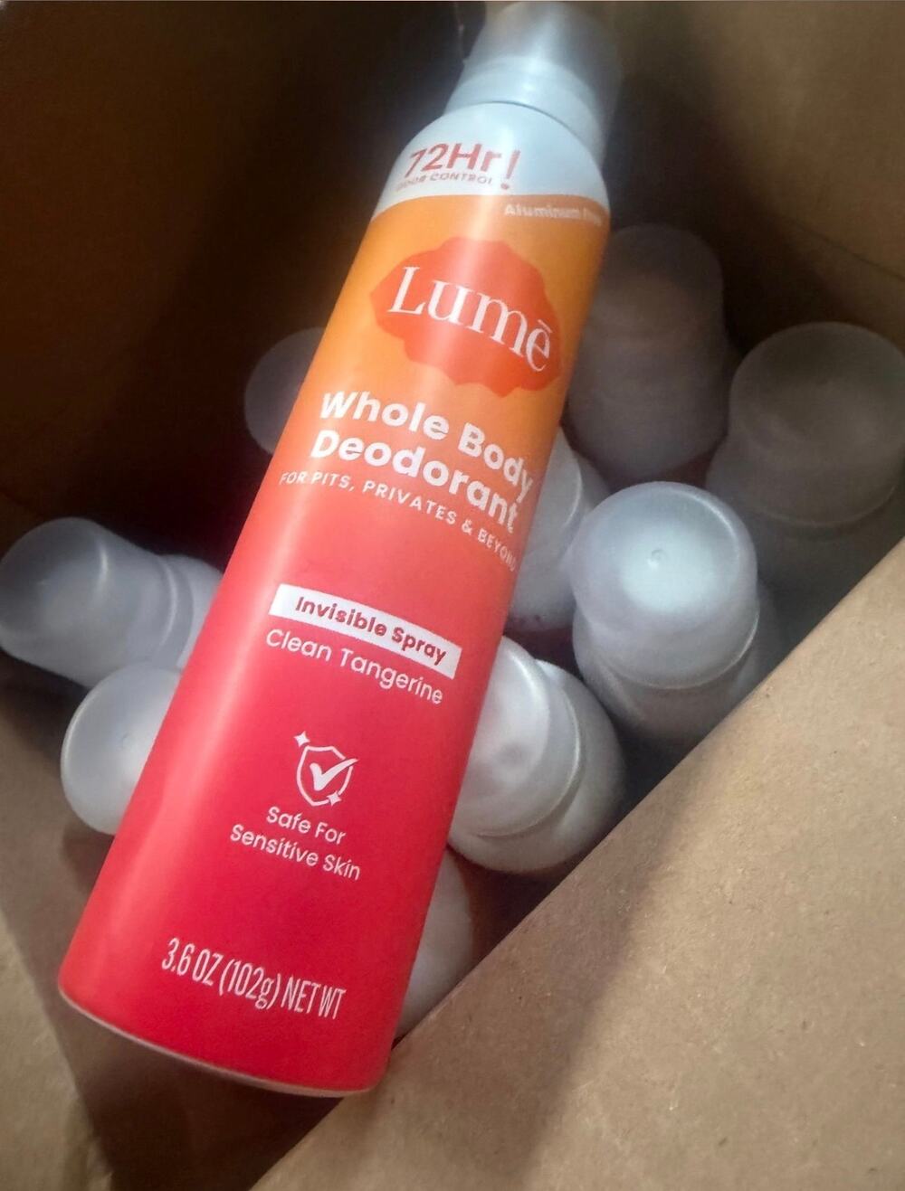 Lume Clean Tangerine Whole Body Deodorant Clean Aluminum Free 3.6oz 3 pack